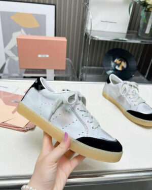 Miu Miu Bleached leather sneakers кроссовки PR864416