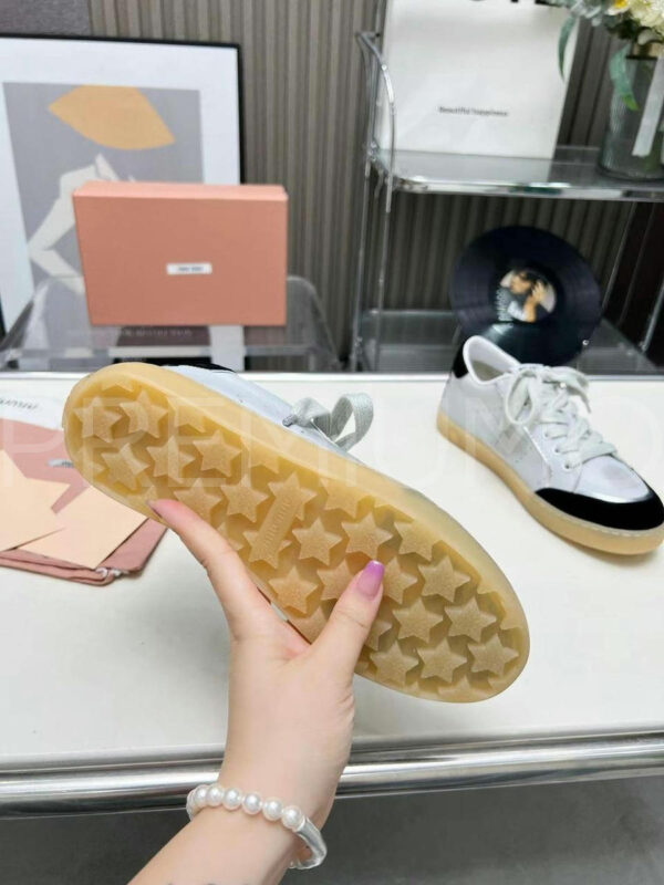 Miu Miu Bleached leather sneakers кроссовки PR864416 5
