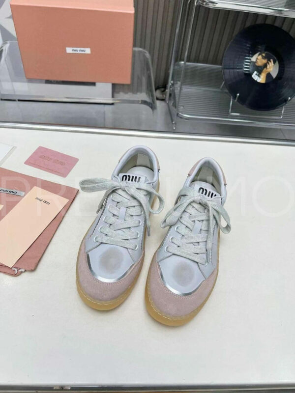 Miu Miu Bleached leather sneakers кроссовки PR604934 2