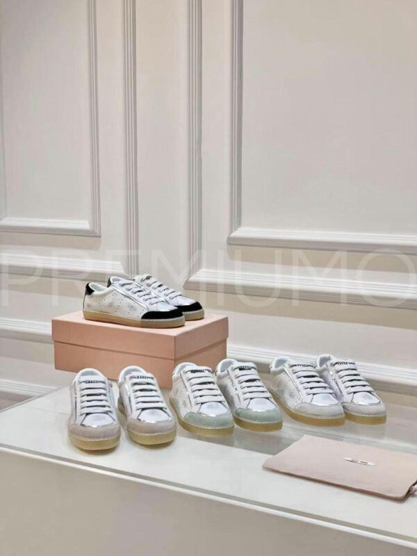 Miu Miu Bleached leather sneakers кроссовки PR864416 6