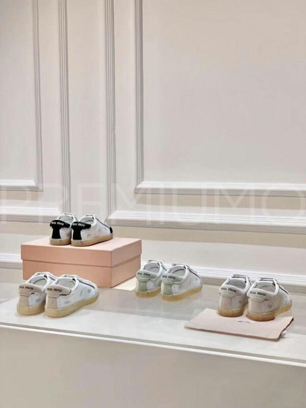 Miu Miu Bleached leather sneakers кроссовки PR864416 7