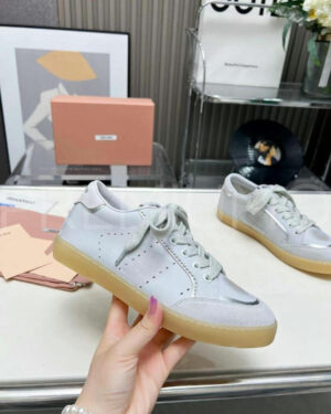 Miu Miu Bleached leather sneakers кроссовки PR292092