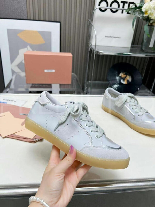 Miu Miu Bleached leather sneakers кроссовки PR292092