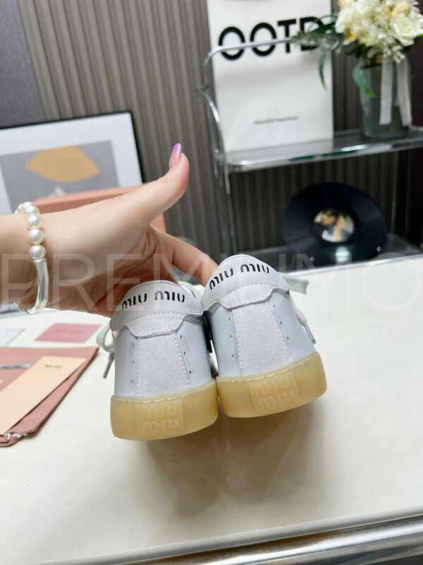 Miu Miu Bleached leather sneakers кроссовки PR292092 4