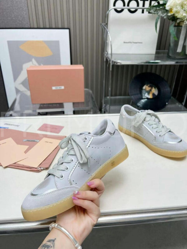 Miu Miu Bleached leather sneakers кроссовки PR292092 5