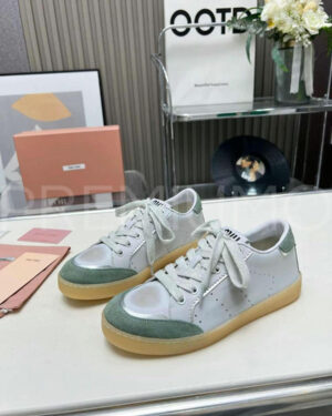 Miu Miu Bleached leather sneakers кроссовки PR152109