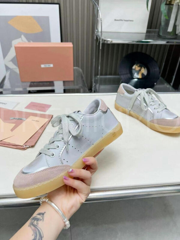 Miu Miu Bleached leather sneakers кроссовки PR604934 3
