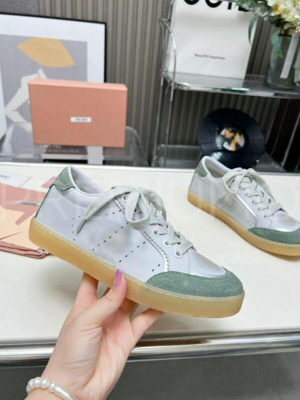Miu Miu Bleached leather sneakers кроссовки PR152109 2
