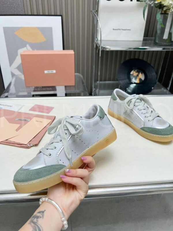 Miu Miu Bleached leather sneakers кроссовки PR152109 3