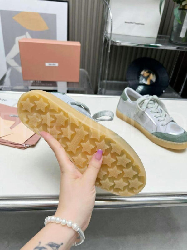 Miu Miu Bleached leather sneakers кроссовки PR152109 5