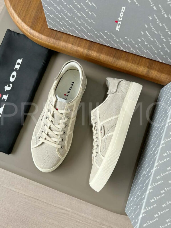 Kiton бежевые кеды PR993530 2