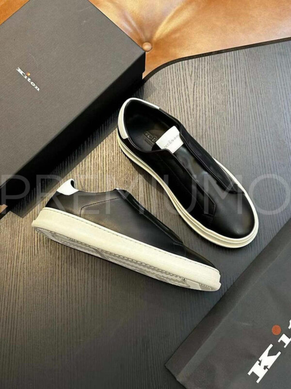 Kiton кожаные кеды PR680472 2