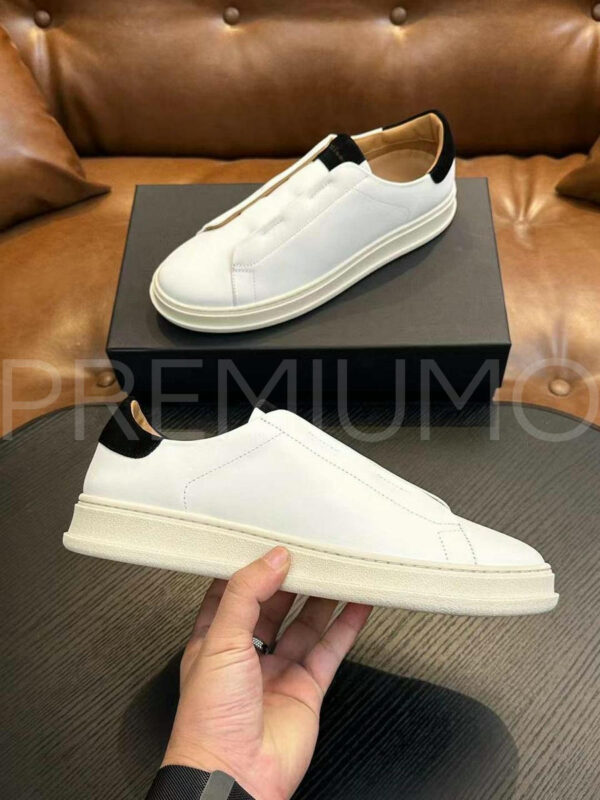 Kiton кеды кожаные белый PR155156 3