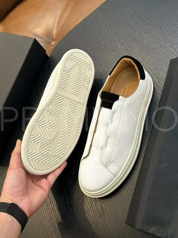 Kiton кеды кожаные белый PR155156 5