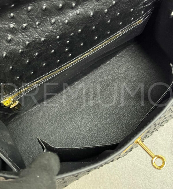 Hermes Kelly ostrich 28 сумка PR946169 6