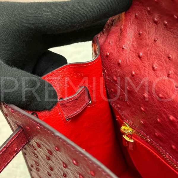 Hermes Kelly ostrich 28 сумка PR460948 6