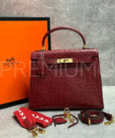 Hermes Kelly ostrich 28 сумка PR460948 10