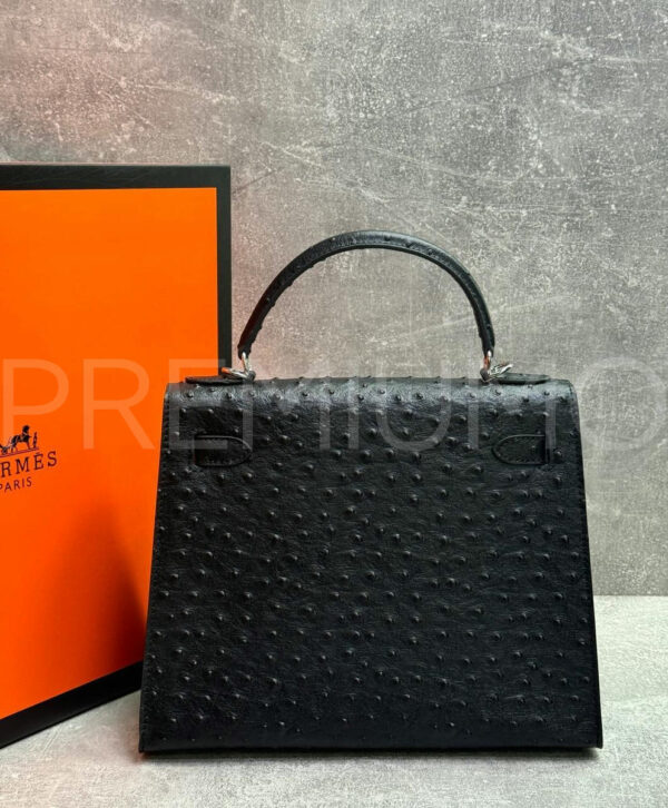 Hermes Kelly ostrich 28 сумка PR787863 3