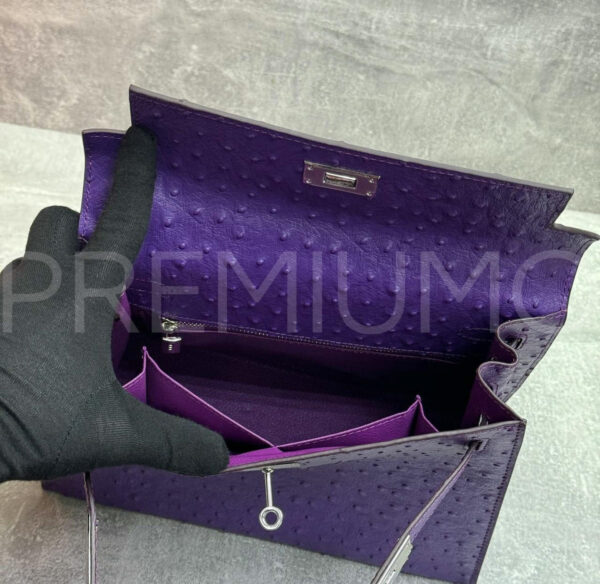 Hermes Kelly ostrich 28 сумка PR448973 6