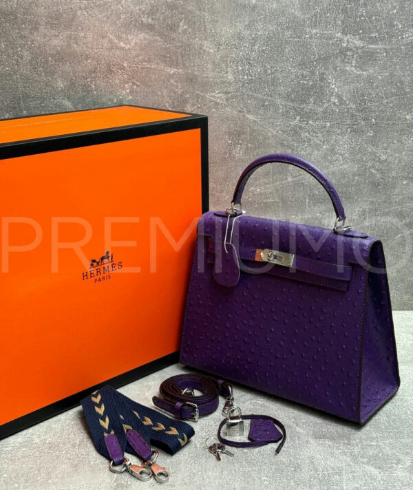 Hermes Kelly ostrich 28 сумка PR448973 2