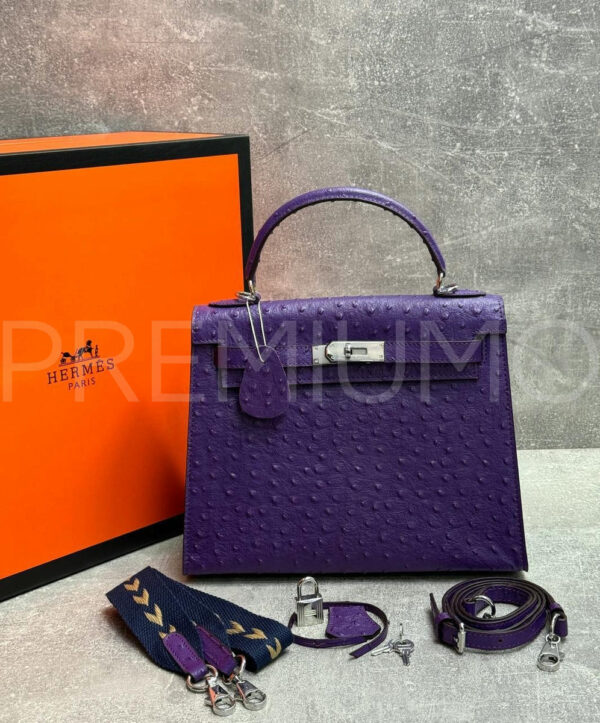 Hermes Kelly ostrich 28 сумка PR448973 3
