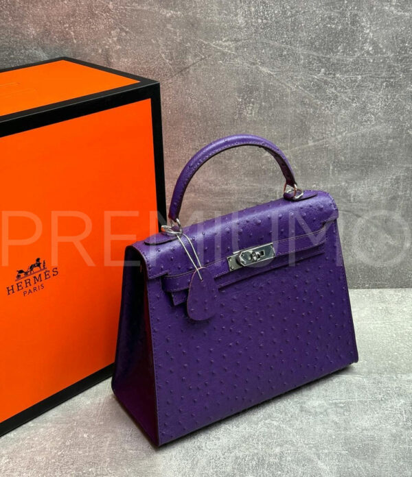 Hermes Kelly ostrich 28 сумка PR448973 4