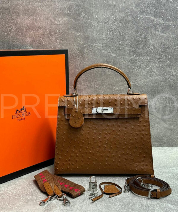 Hermes Kelly ostrich 28 сумка PR105859 4