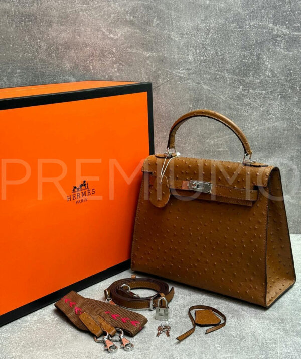 Hermes Kelly ostrich 28 сумка PR105859 3