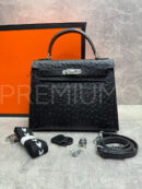 Hermes Kelly ostrich 28 сумка PR787863 7