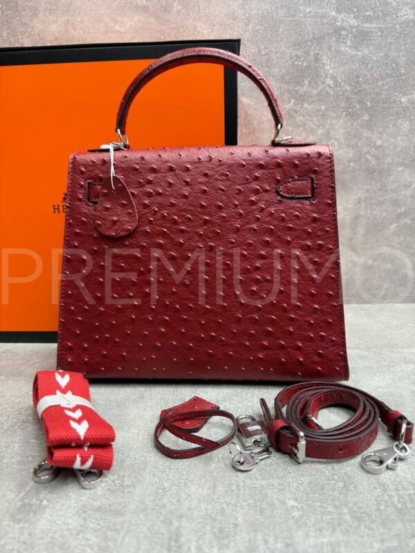 Hermes Kelly ostrich 28 сумка PR523587 2