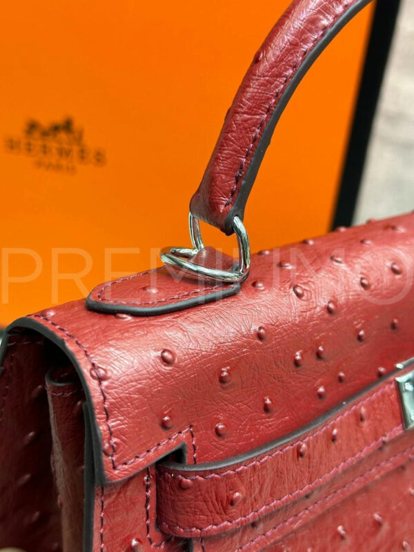 Hermes Kelly ostrich 28 сумка PR523587 8
