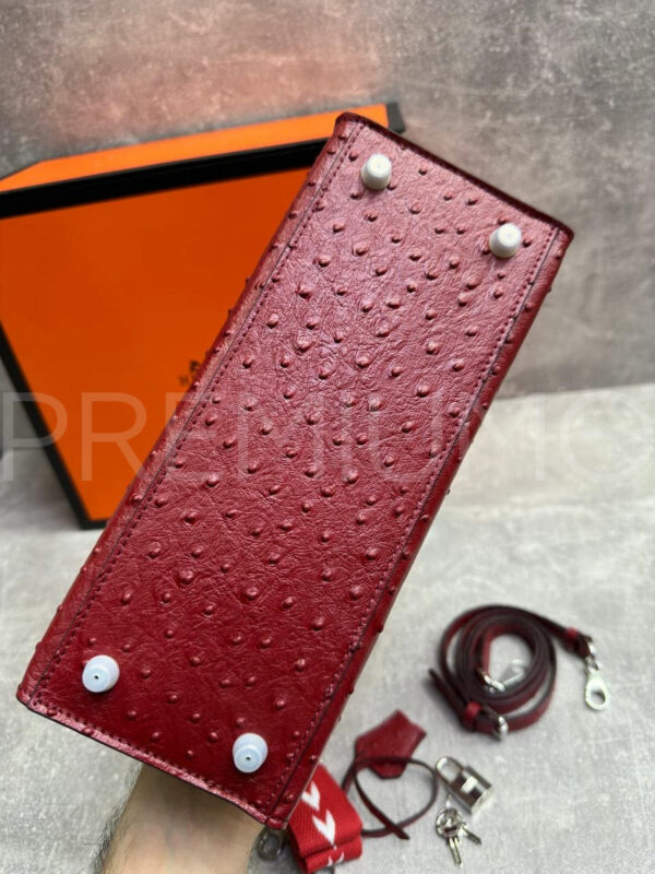 Hermes Kelly ostrich 28 сумка PR523587 12