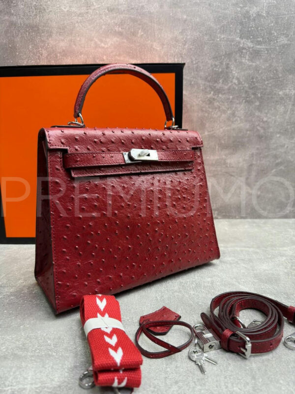 Hermes Kelly ostrich 28 сумка PR523587 3