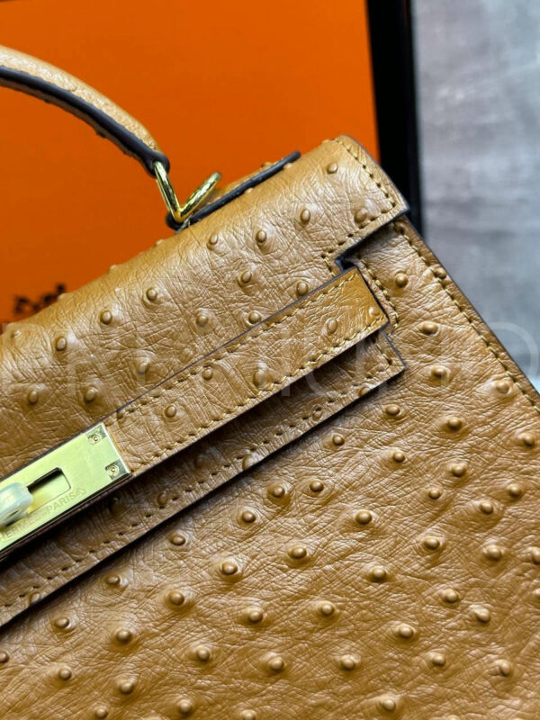 Hermes Kelly ostrich 28 сумка PR702590 6