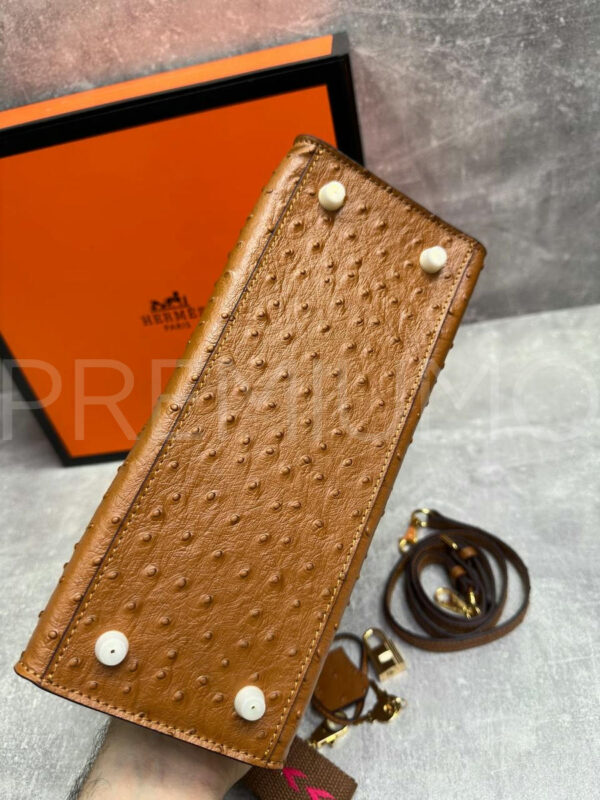 Hermes Kelly ostrich 28 сумка PR702590 7
