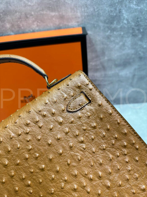 Hermes Kelly ostrich 28 сумка PR702590 8