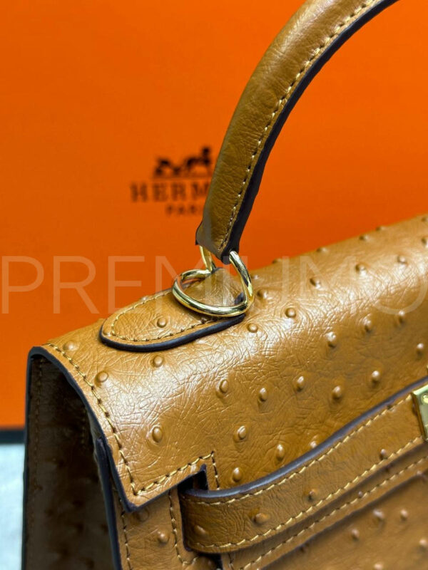 Hermes Kelly ostrich 28 сумка PR702590 9