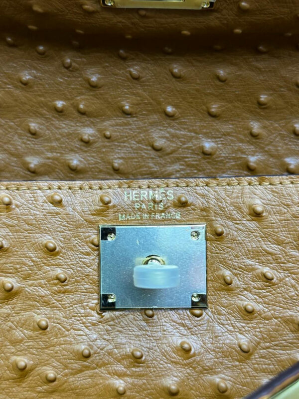Hermes Kelly ostrich 28 сумка PR702590 11