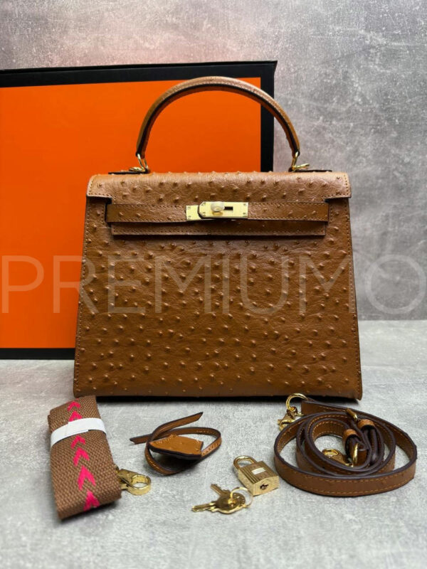 Hermes Kelly ostrich 28 сумка PR702590