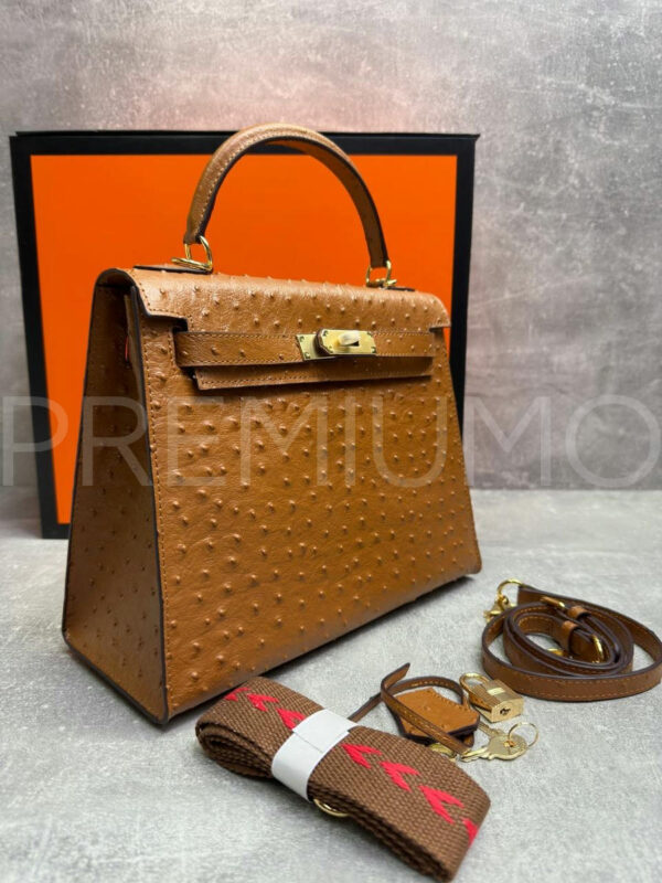 Hermes Kelly ostrich 28 сумка PR702590 4