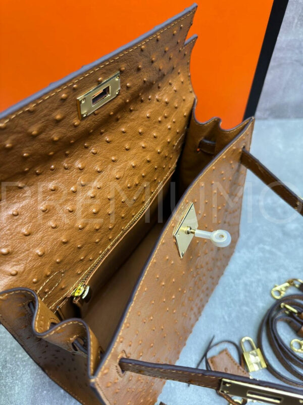 Hermes Kelly ostrich 28 сумка PR702590 12