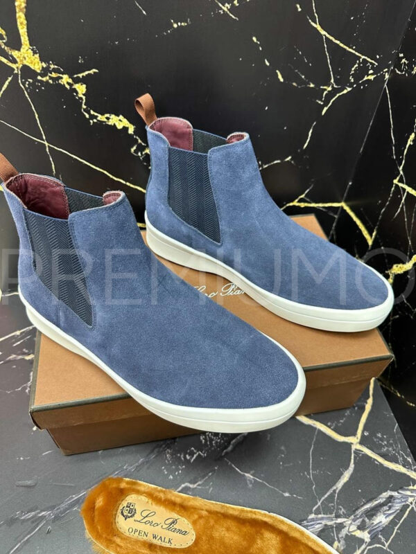 Loro Piana синие ботинки PR341059 3