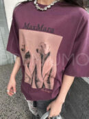 Max Mara футболка бордовая (S) PR345951 4
