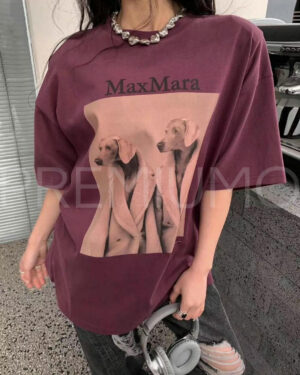 Max Mara футболка бордовая (S) PR345951