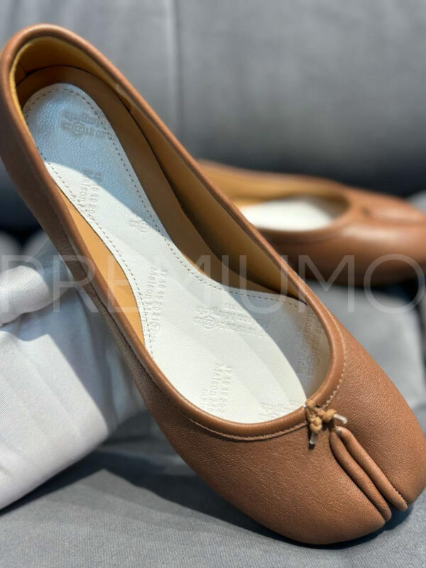 Maison Margiela балетки коричневые кожаные PR930070 2