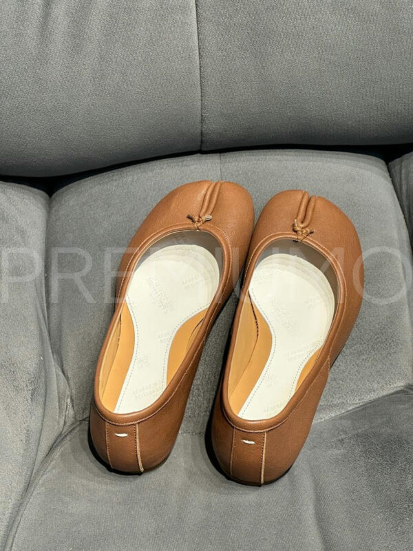 Maison Margiela балетки коричневые кожаные PR930070 5