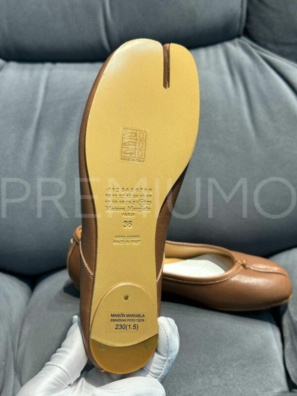 Maison Margiela балетки коричневые кожаные PR930070 7