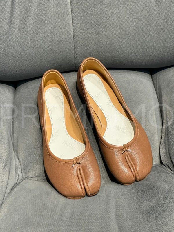 Maison Margiela балетки коричневые кожаные PR930070