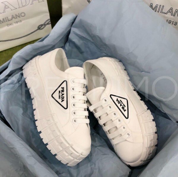 Prada Double Wheel Re-Nylon gabardine кеды PR806271 2