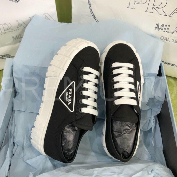 Prada Double Wheel Re-Nylon gabardine кеды PR925450 2